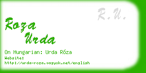 roza urda business card