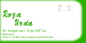 roza urda business card